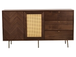 ΜΠΟΥΦΕΣ MEEN HM9735 MDF ΜΕ ΦΥΣΙΚΟ ΚΑΠΛΑΜΑ ΚΑΡΥΔΙΑΣ-ΧΡΥΣΑ ΜΕΤΑΛΛΙΚΑ ΠΟΔΙΑ 150x40x80Υεκ