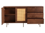 ΜΠΟΥΦΕΣ MEEN HM9735 MDF ΜΕ ΦΥΣΙΚΟ ΚΑΠΛΑΜΑ ΚΑΡΥΔΙΑΣ-ΧΡΥΣΑ ΜΕΤΑΛΛΙΚΑ ΠΟΔΙΑ 150x40x80Υεκ