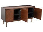 ΜΠΟΥΦΕΣ BEEN HM9740 MDF ΣΕ ΣΚΟΥΡΟ ΓΚΡΙ & ΚΑΡΥΔΙ ΚΑΠΛΑΜΑ 170x43x83Υεκ.
