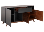 ΜΠΟΥΦΕΣ PREDA HM9747 MDF ΜΕ ΚΑΡΥΔΙ & ΣΚΟΥΡΟ ΓΚΡΙ ΚΑΠΛΑΜΑ 167x28-40x80Υεκ.