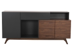 ΜΠΟΥΦΕΣ PREDA HM9747 MDF ΜΕ ΚΑΡΥΔΙ & ΣΚΟΥΡΟ ΓΚΡΙ ΚΑΠΛΑΜΑ 167x28-40x80Υεκ.