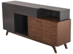 ΜΠΟΥΦΕΣ PREDA HM9747 MDF ΜΕ ΚΑΡΥΔΙ & ΣΚΟΥΡΟ ΓΚΡΙ ΚΑΠΛΑΜΑ 167x28-40x80Υεκ.