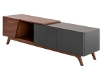 ΕΠΙΠΛΟ ΤΗΛΕΟΡΑΣΗΣ HUDSON HM9748 MDF ΚΑΠΛΑΜΑΣ ΚΑΡΥΔΙΑΣ ΚΑΡΥΔΙ&ΣΚΟΥΡΟ ΓΚΡΙ 180x40x50Υ