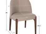 ΚΑΡΕΚΛΑ ΤΡΑΠΕΖΑΡΙΑΣ RAMMER HM9744.02 RUBBERWOOD ΣΕ ΚΑΡΥΔΙ-ΕΚΡΟΥ ΥΦΑΣΜΑ 57x55x86Υεκ.