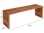 ΠΑΓΚΑΚΙ NYA HM9829 ΜΑΣΙΦ ΞΥΛΟ TEAK ΣΕ ΦΥΣΙΚΟ 139,5x34,5x48,5Υεκ.
