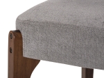 ΚΑΡΕΚΛΑ ΤΡΑΠΕΖΑΡΙΑΣ RAMMER HM9744.01 RUBBERWOOD ΣΕ ΚΑΡΥΔΙ-ΓΚΡΙ ΥΦΑΣΜΑ 57x55x86Υεκ.