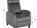 ΠΟΛΥΘΡΟΝΑ RELAX HIBER HM9782.01 ΓΚΡΙ ΒΕΛΟΥΔΟ 67,5x90x104Υ εκ.