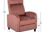 ΠΟΛΥΘΡΟΝΑ RELAX HIBER HM9782.02 ΣΑΠΙΟ ΜΗΛΟ ΒΕΛΟΥΔΟ 67,5x90x104Υ εκ.