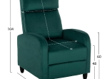 ΠΟΛΥΘΡΟΝΑ RELAX HIBER HM9782.03 ΚΥΠΑΡΙΣΣΙ ΒΕΛΟΥΔΟ 67,5x90x104Υ εκ.