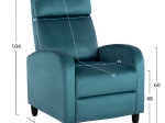 ΠΟΛΥΘΡΟΝΑ RELAX HIBER HM9782.06 ΠΕΤΡΟΛ ΒΕΛΟΥΔΟ 67,5x90x104Υ εκ.