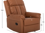 ΠΟΛΥΘΡΟΝΑ ΜΑΣΑΖ HAPPER HM9785.12 ΚΑΦΕ PU 76x94x102Υ εκ.