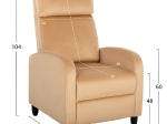 ΠΟΛΥΘΡΟΝΑ RELAX HIBER HM9782.05 ΕΚΡΟΥ ΒΕΛΟΥΔΟ 67,5x90x104Υ εκ.