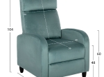 ΠΟΛΥΘΡΟΝΑ RELAX HIBER HM9782.07 ΦΥΣΤΙΚΙ ΒΕΛΟΥΔΟ 67,5x90x104Υ εκ.