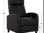 ΠΟΛΥΘΡΟΝΑ RELAX HIBER HM9782.11 ΜΑΥΡΟ PU 67,5x90x104Υ εκ.