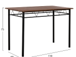 ΣΕΤ ΤΡΑΠΕΖΑΡΙΑΣ 5ΤΜΧ PEASY HM9415.01 ΜΕΤΑΛΛΟ ΜΑΥΡΟ-MDF ΚΑΡΥΔΙ 110x60x75Υεκ