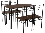 ΣΕΤ ΤΡΑΠΕΖΑΡΙΑΣ 5ΤΜΧ PEASY HM9415.01 ΜΕΤΑΛΛΟ ΜΑΥΡΟ-MDF ΚΑΡΥΔΙ 110x60x75Υεκ