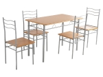 ΣΕΤ ΤΡΑΠΕΖΑΡΙΑΣ 5ΤΜΧ PEASY HM9415.02 ΜΕΤΑΛΛΟ ΑΣΗΜΙ-MDF SONAMA 110x60x75Υεκ
