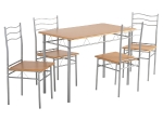 ΣΕΤ ΤΡΑΠΕΖΑΡΙΑΣ 5ΤΜΧ PEASY HM9415.02 ΜΕΤΑΛΛΟ ΑΣΗΜΙ-MDF SONAMA 110x60x75Υεκ