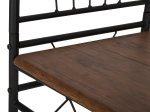 ΣΕΤ ΤΡΑΠΕΖΑΡΙΑΣ 5ΤΜΧ PEARY HM9416.01 ΜΕΤΑΛΛΟ ΜΑΥΡΟ-MDF ΚΑΡΥΔΙ 110x70x74Yεκ.