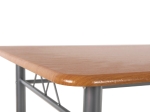ΣΕΤ ΤΡΑΠΕΖΑΡΙΑΣ 5ΤΜΧ PEARY HM9416.02 ΜΕΤΑΛΛΟ ΑΣΗΜΙ-MDF ΣΟΝΑΜΑ 110x70x74Yεκ.