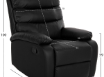 ΠΟΛΥΘΡΟΝΑ ΜΑΣΑΖ YASUMU HM9784.11 ΜΑΥΡΟ PU 80x93x100Υεκ.