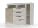 ΜΠΟΥΦΕΣ MILANA ΛΕΥΚΟ-ΓΚΡΙ ΔΡΥΣ 140.2X46.5X107.3ΕΚ
