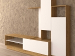 ΣΥΝΘΕΣΗ ΤΗΛΕΟΡΑΣΗΣ MELISA 240X45X180ΕΚ ΧΡΥΣΟΣ ΔΡΥΣ ΜΕ ΛΕΥΚΟ