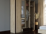 ΝΤΟΥΛΑΠΑ ΤΕΤΡΑΦΥΛΛΗ SCARLET SONOMA-WENGE 180X58X212ΕΚ