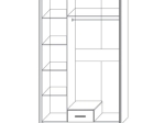 ΝΤΟΥΛΑΠΑ ΤΡΙΦΥΛΛΗ SCARLET3D SONOMA-WENGE 136X58X212ΕΚ