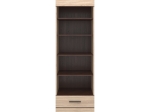 ΒΙΒΛΙΟΘΗΚΗ SOLO 2S 60X41X197 SONOMA ΜΕ WENGE ΚΑΙ MDF ΚΑΜΠΥΛΩΤΟ ΤΕΛΕΙΩΜΑ