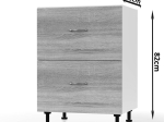 MODEST ΚΑΤΩ ΝΤΟΥΛΑΠΙ ΜΕ 2 ΣΥΡΤΑΡΙΑ ΣΟΝΟΜΑ 60X48X82CM