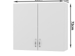 MODEST ΠΑΝΩ ΝΤΟΥΛΑΠΙ ΛΕΥΚΟ 80X30X72ΕΚ
