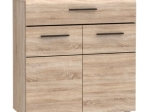 ΜΠΟΥΦΕΣ SOLO 80X41X82CM SONOMA ΜΕ WENGE ΚΑΙ MDF ΚΑΜΠΥΛΩΤΟ ΤΕΛΕΙΩΜΑ ΣΤΙΣ ΠΟΡΤΕΣ