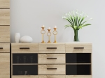 ΜΠΟΥΦΕΣ SOLO 150X41X82CM SONOMA ΜΕ WENGE ΚΑΙ MDF ΚΑΜΠΥΛΩΤΟ ΤΕΛΕΙΩΜΑ ΣΤΙΣ ΠΟΡΤΕΣ