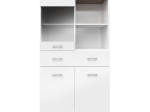 ΒΙΤΡΙΝΑ ΔΙΦΥΛΛΗ TOP MIX 80X33X145CM ΛΕΥΚΗ-ΣΟΝΟΜΑ