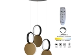 ΦΩΤΙΣΤΙΚΟ ΚΡΕΜΑΣΤΟ SYMMETRIC 1E LED 45W ΧΡΥΣΟ-ΜΑΥΡΟ Φ25X120CM