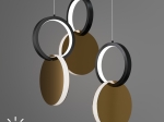 ΦΩΤΙΣΤΙΚΟ ΚΡΕΜΑΣΤΟ SYMMETRIC 1E LED 45W ΧΡΥΣΟ-ΜΑΥΡΟ Φ25X120CM