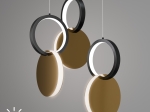 ΦΩΤΙΣΤΙΚΟ ΚΡΕΜΑΣΤΟ SYMMETRIC 1E LED 45W ΧΡΥΣΟ-ΜΑΥΡΟ Φ25X120CM