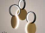 ΦΩΤΙΣΤΙΚΟ ΚΡΕΜΑΣΤΟ SYMMETRIC 1E LED 45W ΧΡΥΣΟ-ΜΑΥΡΟ Φ25X120CM