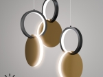 ΦΩΤΙΣΤΙΚΟ ΚΡΕΜΑΣΤΟ SYMMETRIC 1E LED 45W ΧΡΥΣΟ-ΜΑΥΡΟ Φ25X120CM