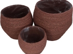 ΚΑΛΑΘΙ ARTELIBRE ALMOND SEAGRASS 34X34X36CM ΣΕΤ 3ΤΜΧ