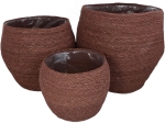 ΚΑΛΑΘΙ ARTELIBRE ALMOND SEAGRASS 34X34X36CM ΣΕΤ 3ΤΜΧ