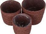 ΚΑΛΑΘΙ ARTELIBRE ALMOND SEAGRASS 20X20X18CM ΣΕΤ 3ΤΜΧ
