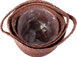 ΚΑΛΑΘΙ ARTELIBRE ALMOND SEAGRASS 25X25X24CM ΣΕΤ 3ΤΜΧ