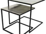 ΤΡΑΠΕΖΑΚΙ ARTELIBRE ΑΣΗΜΙ ΑΛΟΥΜΙΝΙΟ 50X50X50CM ΣΕΤ 2ΤΜΧ