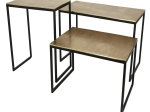 ΤΡΑΠΕΖΑΚΙ ARTELIBRE ΧΡΥΣΟ ΑΛΟΥΜΙΝΙΟ 77X38X42CM ΣΕΤ 3ΤΜΧ