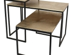 ΤΡΑΠΕΖΑΚΙ ARTELIBRE ΧΡΥΣΟ ΑΛΟΥΜΙΝΙΟ 77X38X42CM ΣΕΤ 3ΤΜΧ