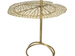 ΤΡΑΠΕΖΑΚΙ ARTELIBRE ΦΥΛΛΟ ΧΡΥΣΟ ΜΕΤΑΛΛΟ 40.5X40.5X53CM