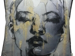 ΜΑΞΙΛΑΡΙ ARTELIBRE ΠΡΟΣΩΠΟ ΓΚΡΙ ΒΕΛΟΥΔΟ 45X45CM