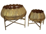 ΚΑΣΠΩ ARTELIBRE ΧΡΥΣΟ ΜΕΤΑΛΛΟ 50X50X41CM ΣΕΤ 2ΤΜΧ